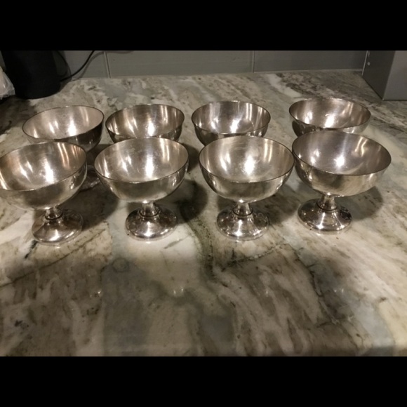Metal dessert cups, set of 8